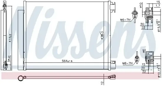 Kondensator, Klimaanlage NISSENS 941060 Bild Kondensator, Klimaanlage NISSENS 941060