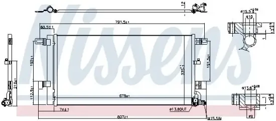 Kondensator, Klimaanlage NISSENS 941076 Bild Kondensator, Klimaanlage NISSENS 941076