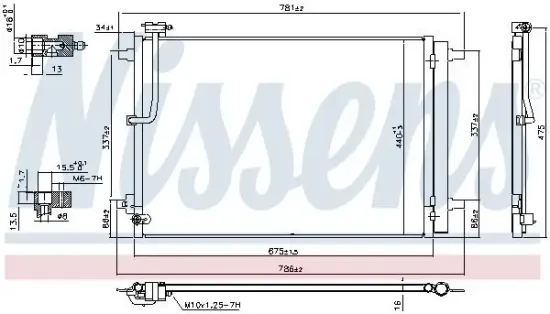 Kondensator, Klimaanlage NISSENS 941077 Bild Kondensator, Klimaanlage NISSENS 941077