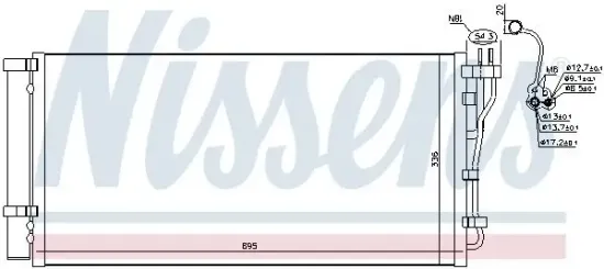 Kondensator, Klimaanlage NISSENS 941132 Bild Kondensator, Klimaanlage NISSENS 941132