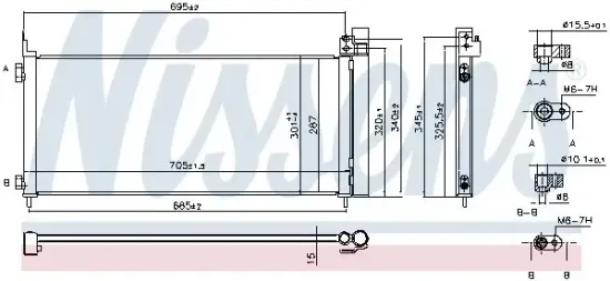 Kondensator, Klimaanlage NISSENS 941150 Bild Kondensator, Klimaanlage NISSENS 941150