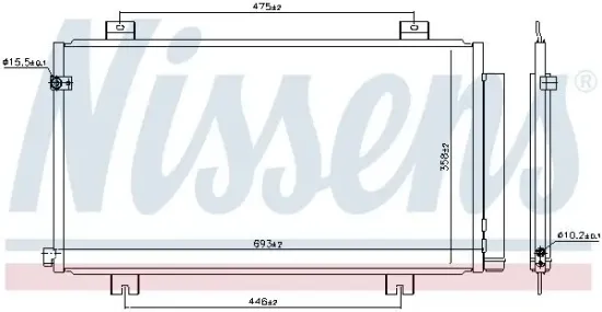 Kondensator, Klimaanlage NISSENS 941180 Bild Kondensator, Klimaanlage NISSENS 941180
