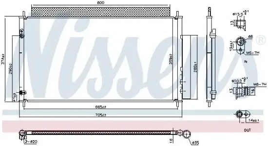 Kondensator, Klimaanlage NISSENS 941188 Bild Kondensator, Klimaanlage NISSENS 941188