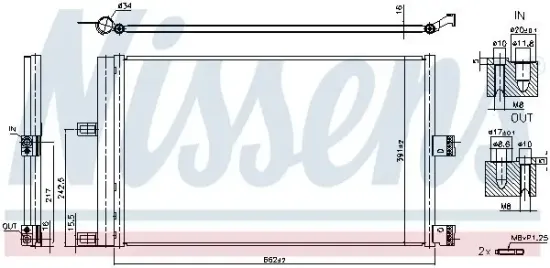 Kondensator, Klimaanlage NISSENS 941210 Bild Kondensator, Klimaanlage NISSENS 941210