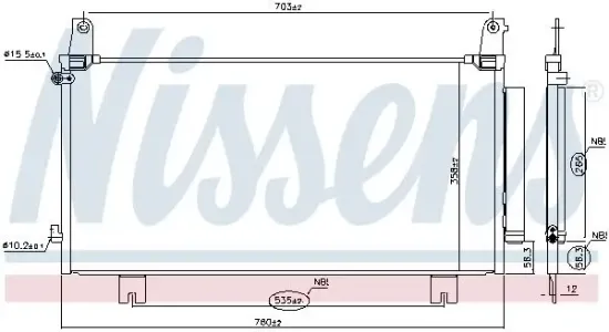 Kondensator, Klimaanlage NISSENS 941219 Bild Kondensator, Klimaanlage NISSENS 941219