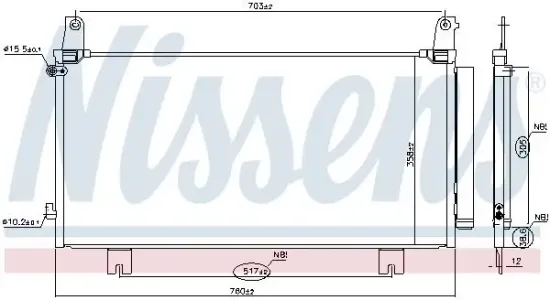 Kondensator, Klimaanlage NISSENS 941223 Bild Kondensator, Klimaanlage NISSENS 941223