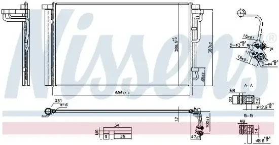 Kondensator, Klimaanlage NISSENS 941262 Bild Kondensator, Klimaanlage NISSENS 941262