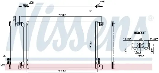 Kondensator, Klimaanlage NISSENS 941266 Bild Kondensator, Klimaanlage NISSENS 941266