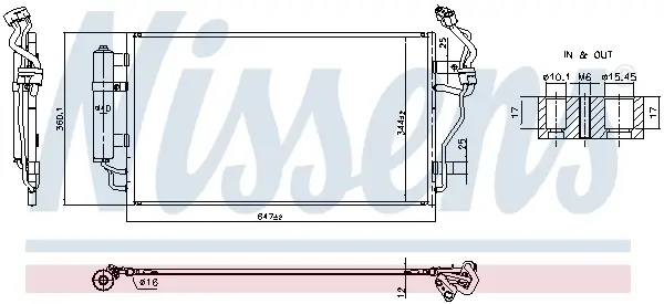 Kondensator, Klimaanlage NISSENS 94882