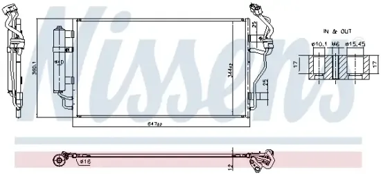 Kondensator, Klimaanlage NISSENS 94882 Bild Kondensator, Klimaanlage NISSENS 94882