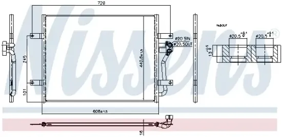 Kondensator, Klimaanlage NISSENS 941323 Bild Kondensator, Klimaanlage NISSENS 941323