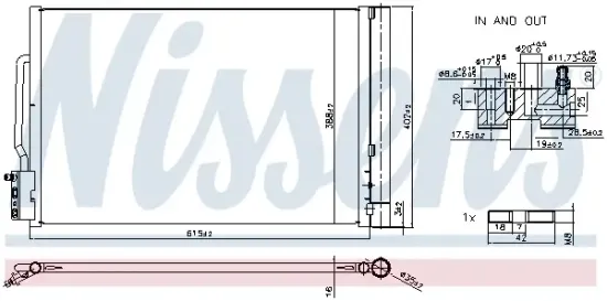 Kondensator, Klimaanlage NISSENS 941341 Bild Kondensator, Klimaanlage NISSENS 941341
