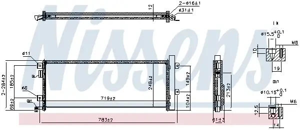 Kondensator, Klimaanlage NISSENS 941347
