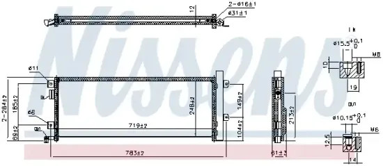 Kondensator, Klimaanlage NISSENS 941347 Bild Kondensator, Klimaanlage NISSENS 941347