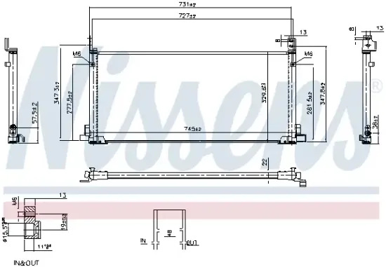 Kondensator, Klimaanlage NISSENS 941351 Bild Kondensator, Klimaanlage NISSENS 941351