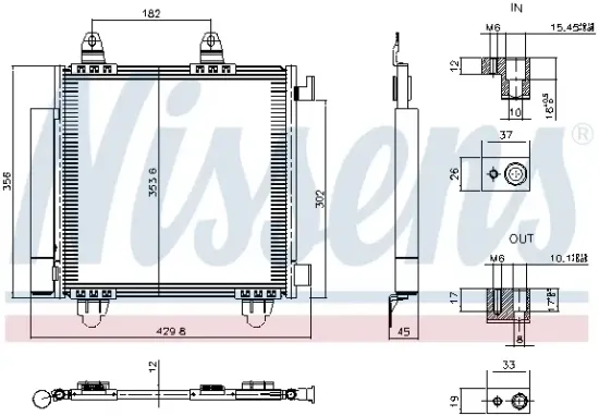 Kondensator, Klimaanlage NISSENS 941352 Bild Kondensator, Klimaanlage NISSENS 941352
