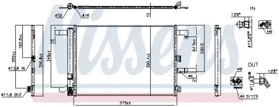 Kondensator, Klimaanlage NISSENS 941368 Bild Kondensator, Klimaanlage NISSENS 941368
