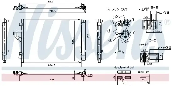 Kondensator, Klimaanlage NISSENS 941376 Bild Kondensator, Klimaanlage NISSENS 941376