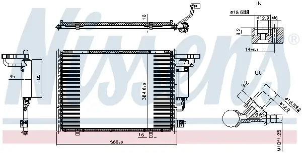 Kondensator, Klimaanlage NISSENS 941390