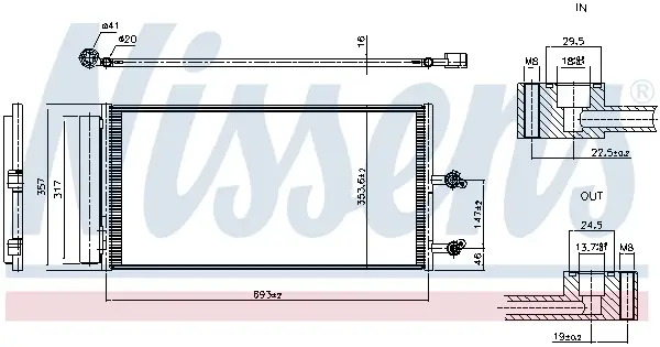Kondensator, Klimaanlage NISSENS 941403
