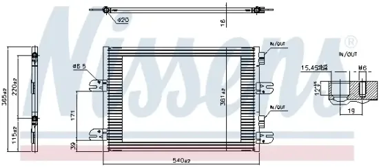 Kondensator, Klimaanlage NISSENS 941414 Bild Kondensator, Klimaanlage NISSENS 941414