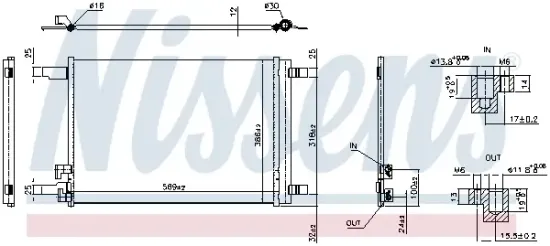 Kondensator, Klimaanlage NISSENS 941420 Bild Kondensator, Klimaanlage NISSENS 941420