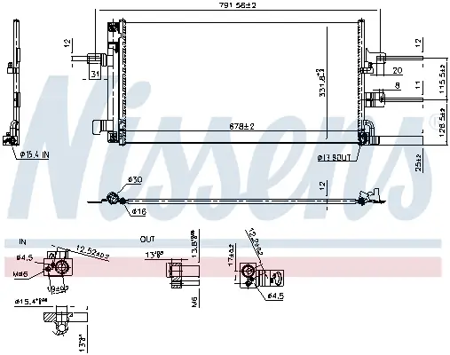 Kondensator, Klimaanlage NISSENS 941434