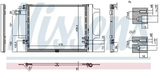 Kondensator, Klimaanlage NISSENS 941437 Bild Kondensator, Klimaanlage NISSENS 941437