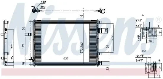 Kondensator, Klimaanlage NISSENS 941459 Bild Kondensator, Klimaanlage NISSENS 941459