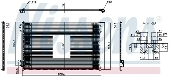Kondensator, Klimaanlage NISSENS 941539 Bild Kondensator, Klimaanlage NISSENS 941539