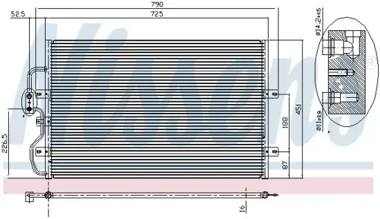 Kondensator, Klimaanlage NISSENS 94210 Bild Kondensator, Klimaanlage NISSENS 94210