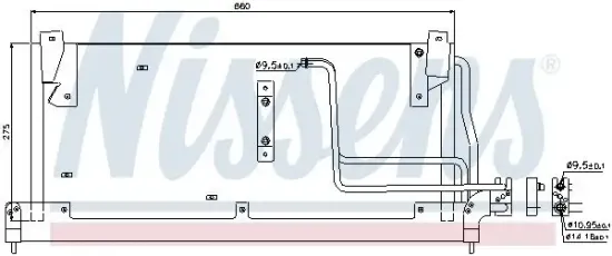 Kondensator, Klimaanlage NISSENS 94228 Bild Kondensator, Klimaanlage NISSENS 94228