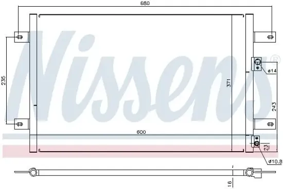 Kondensator, Klimaanlage NISSENS 94251 Bild Kondensator, Klimaanlage NISSENS 94251