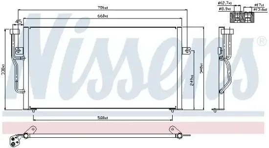 Kondensator, Klimaanlage NISSENS 94305 Bild Kondensator, Klimaanlage NISSENS 94305