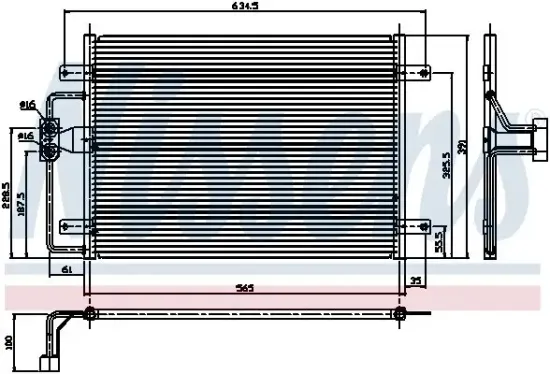 Kondensator, Klimaanlage NISSENS 94323 Bild Kondensator, Klimaanlage NISSENS 94323