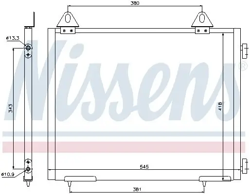 Kondensator, Klimaanlage NISSENS 94327 Bild Kondensator, Klimaanlage NISSENS 94327