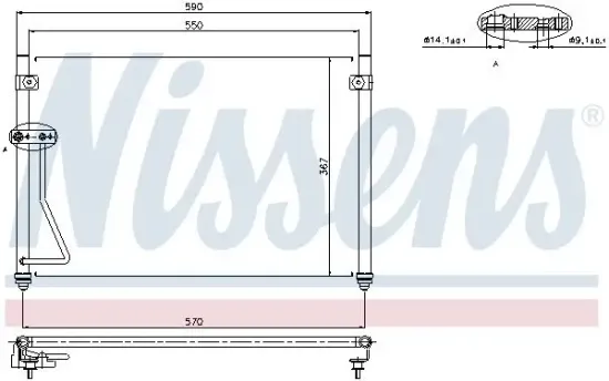 Kondensator, Klimaanlage NISSENS 94428 Bild Kondensator, Klimaanlage NISSENS 94428