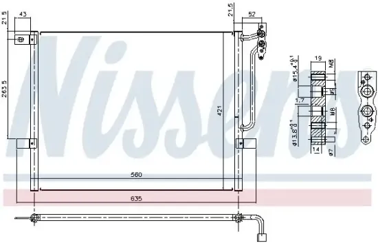 Kondensator, Klimaanlage NISSENS 94431 Bild Kondensator, Klimaanlage NISSENS 94431