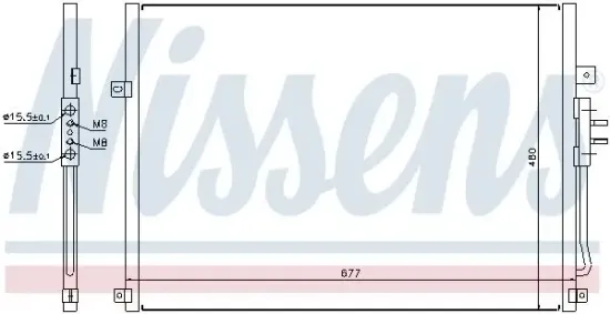 Kondensator, Klimaanlage NISSENS 94464 Bild Kondensator, Klimaanlage NISSENS 94464