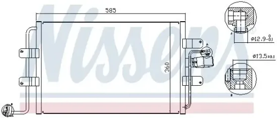 Kondensator, Klimaanlage NISSENS 94522 Bild Kondensator, Klimaanlage NISSENS 94522