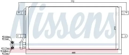 Kondensator, Klimaanlage NISSENS 94524 Bild Kondensator, Klimaanlage NISSENS 94524