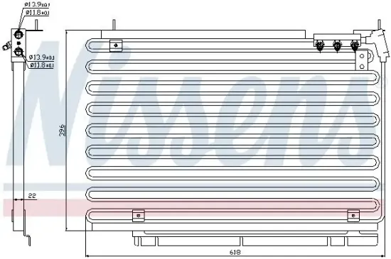 Kondensator, Klimaanlage NISSENS 94576 Bild Kondensator, Klimaanlage NISSENS 94576