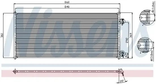 Kondensator, Klimaanlage NISSENS 94577 Bild Kondensator, Klimaanlage NISSENS 94577