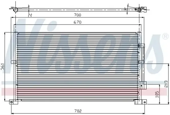 Kondensator, Klimaanlage NISSENS 94585 Bild Kondensator, Klimaanlage NISSENS 94585