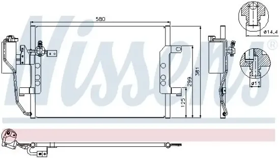 Kondensator, Klimaanlage NISSENS 94588 Bild Kondensator, Klimaanlage NISSENS 94588