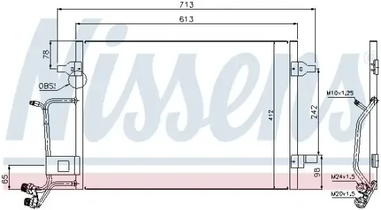 Kondensator, Klimaanlage NISSENS 94593 Bild Kondensator, Klimaanlage NISSENS 94593