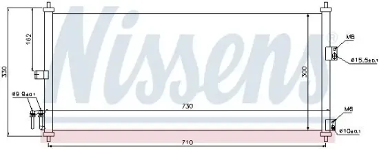 Kondensator, Klimaanlage NISSENS 94616 Bild Kondensator, Klimaanlage NISSENS 94616