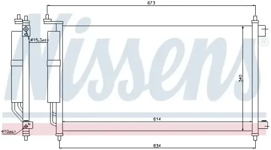 Kondensator, Klimaanlage NISSENS 94621 Bild Kondensator, Klimaanlage NISSENS 94621