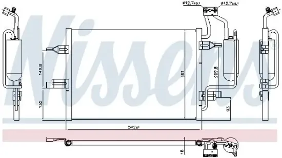 Kondensator, Klimaanlage NISSENS 94624 Bild Kondensator, Klimaanlage NISSENS 94624