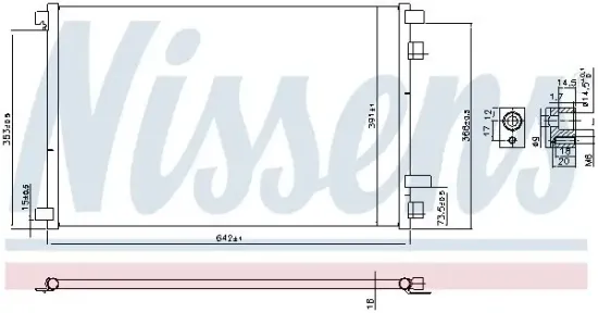 Kondensator, Klimaanlage NISSENS 94626 Bild Kondensator, Klimaanlage NISSENS 94626